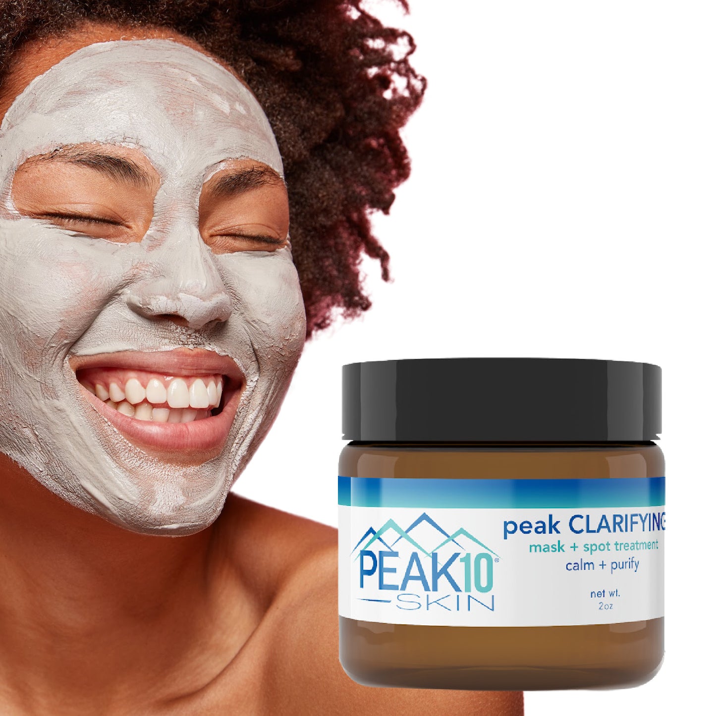 peak CLARIFYING mask + spot treatment | calm + purify 2oz