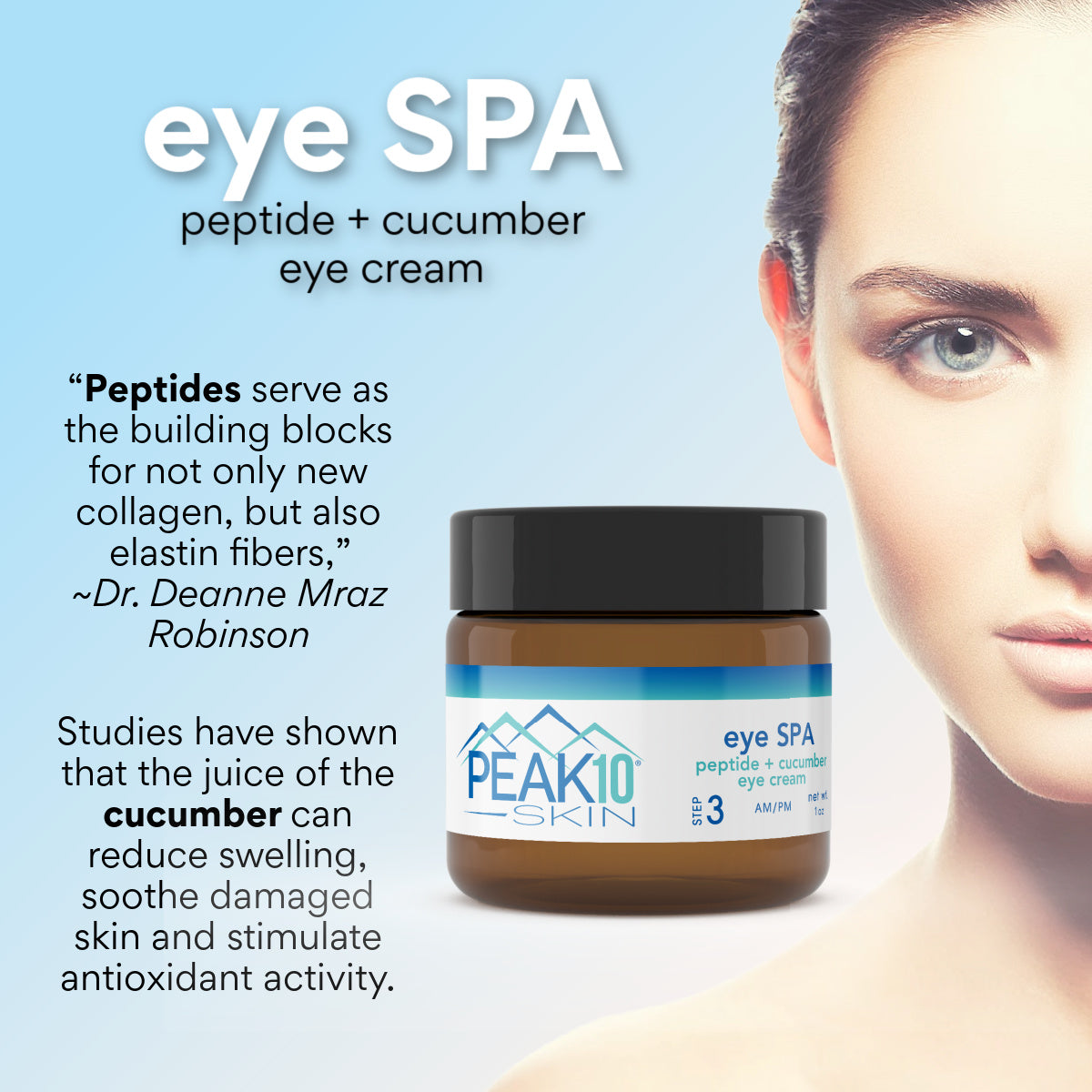EYE SPA peptide + cucumber eye cream 1oz