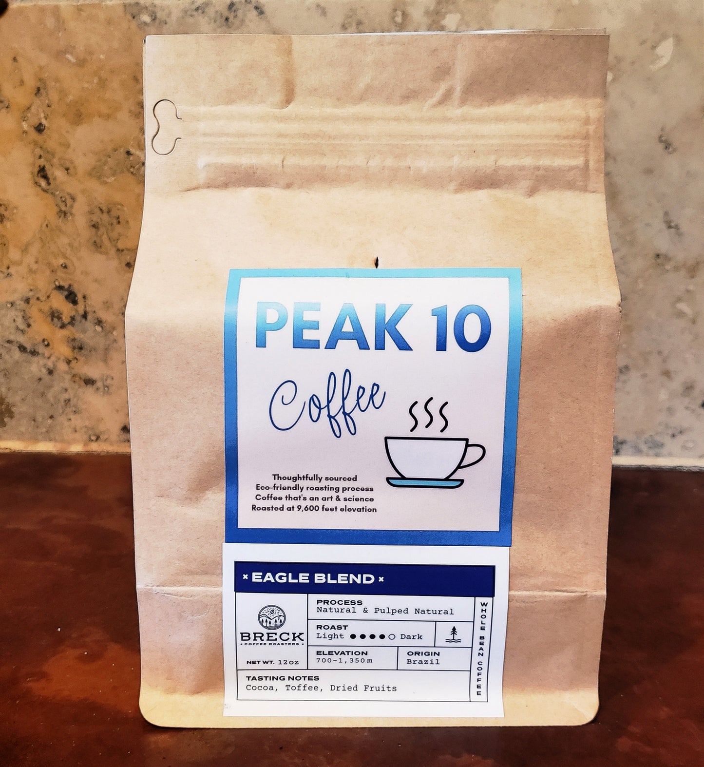 PEAK 10 Coffee (Whole Bean) Gourmet Eagle Blend