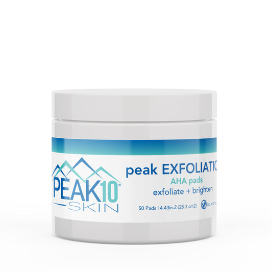 peak EXFOLIATION AHA pads exfoliate + brighten 50 Pads
