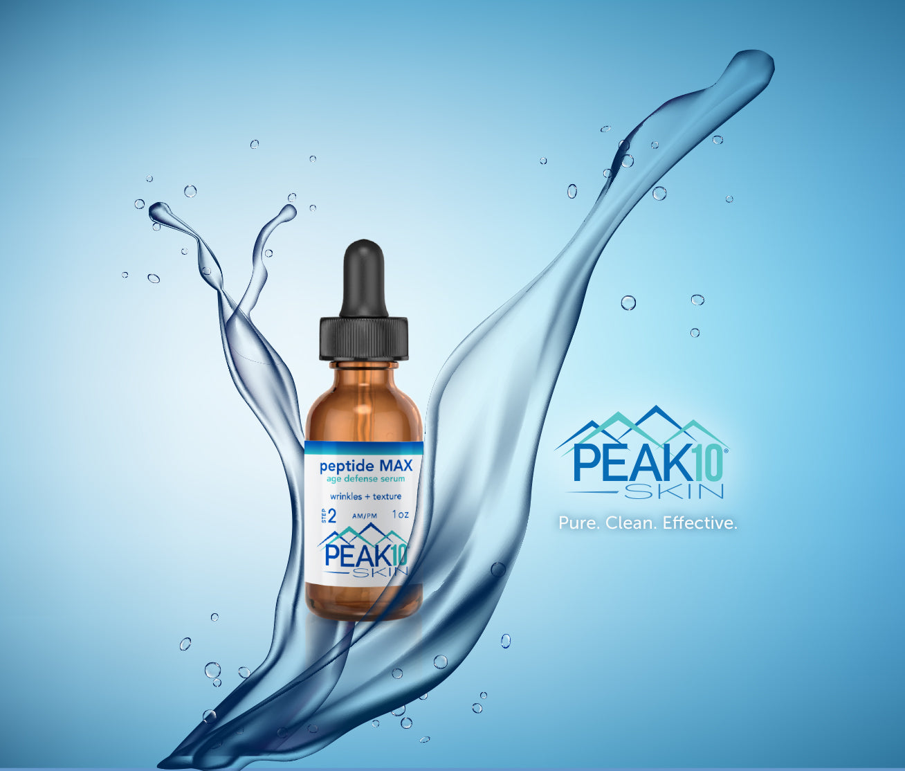 Peak 10 Skin Hydro 1000+ Age Defense Pure Hyaluronic Serum