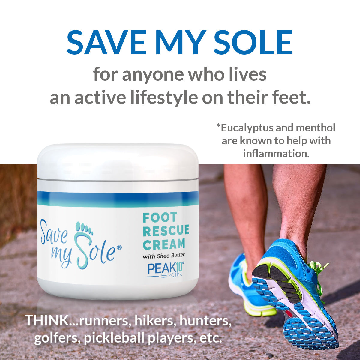 SAVE MY SOLE® foot rescue cream Duo (2) 4 oz.