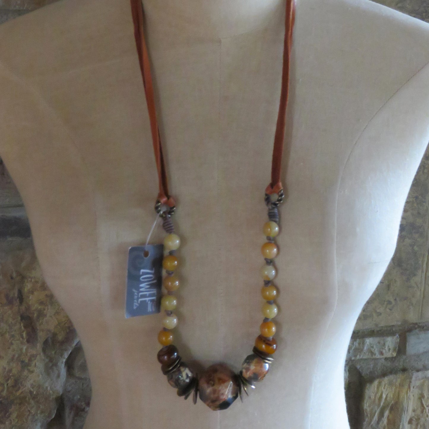 zoWEE Mixed Agate Adjustable Statement Necklace