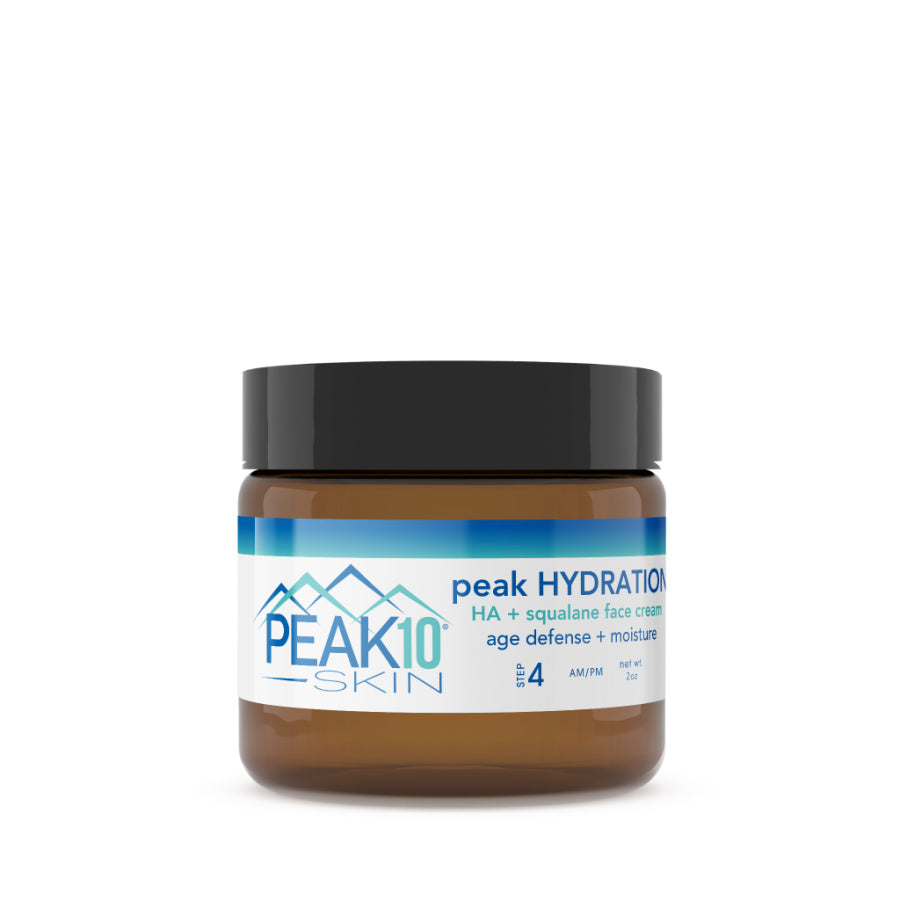 peak HYDRATION HA + squalane face cream | age defense + moisture 2oz